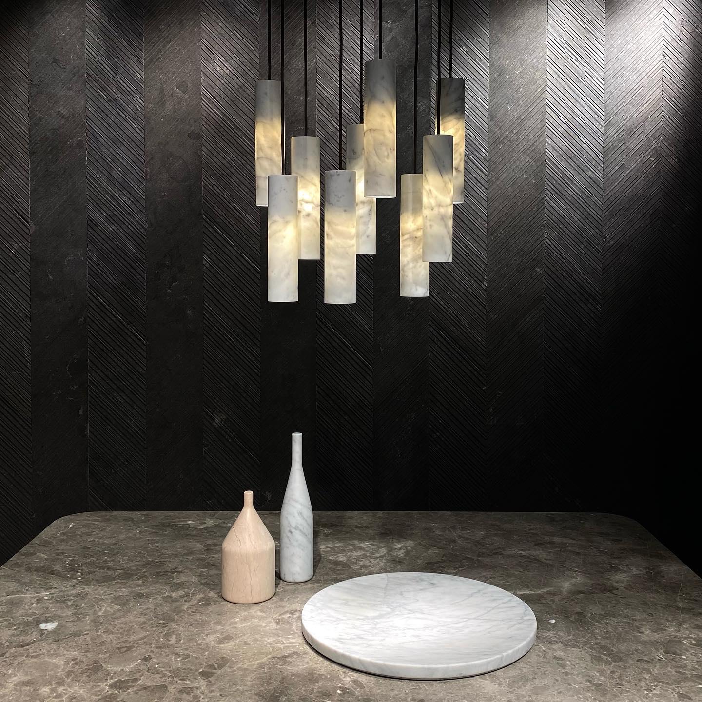 Nyxara Cluster Alabaster Pendant Light Staircase - Neutralighting