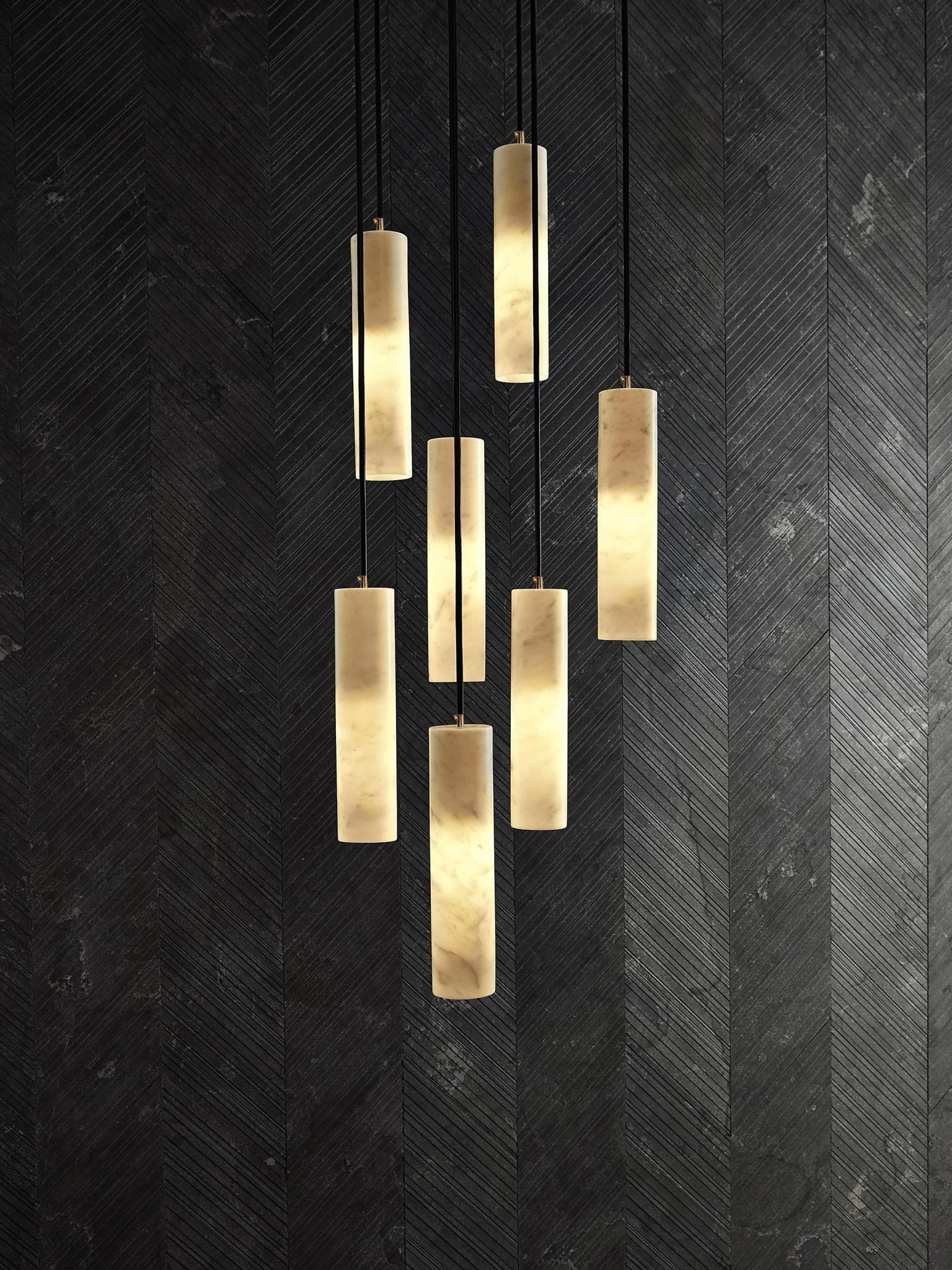 Nyxara Cluster Alabaster Pendant Light Staircase - Neutralighting
