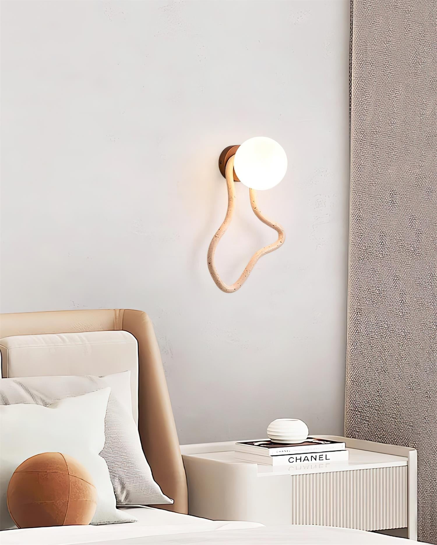 Ritta Cute Wall Lamp Travertine Wave-like - Letslighting
