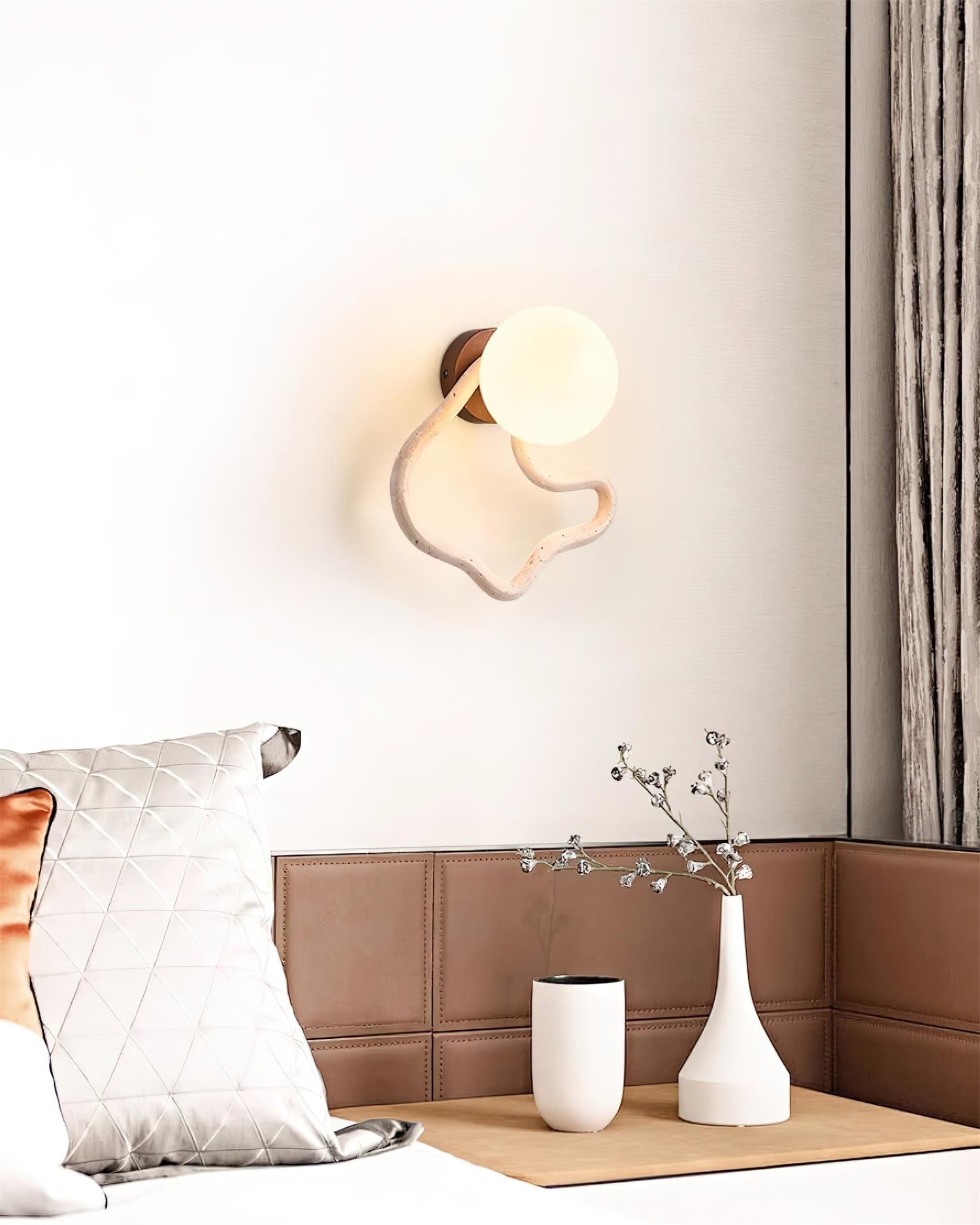Ritta Cute Wall Lamp Travertine Wave-like - Letslighting