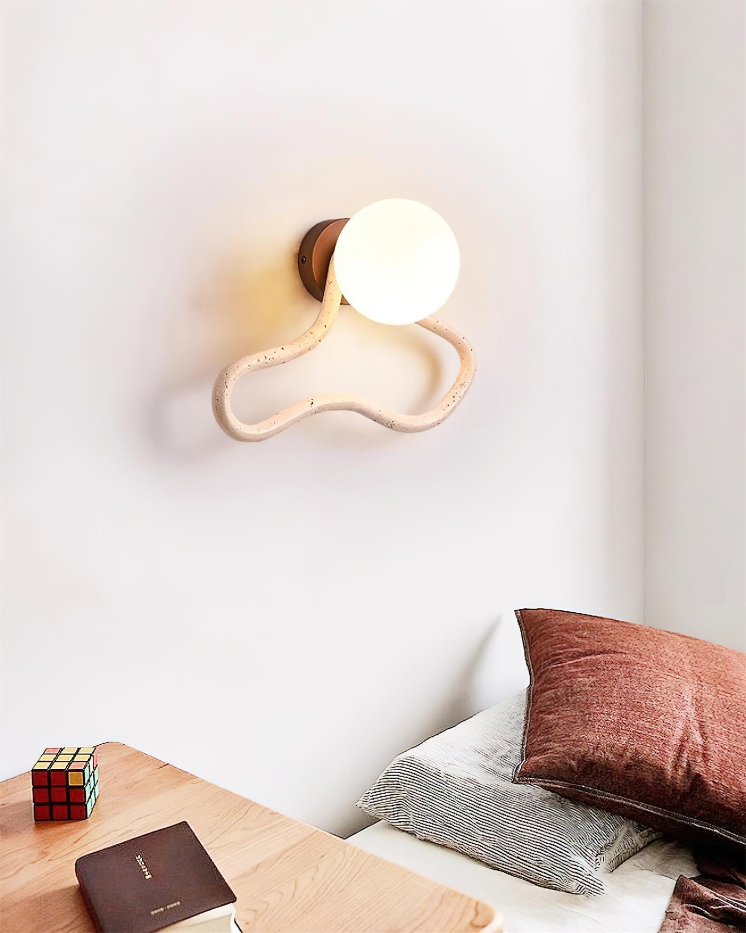 Ritta Cute Wall Lamp Travertine Wave-like - Letslighting