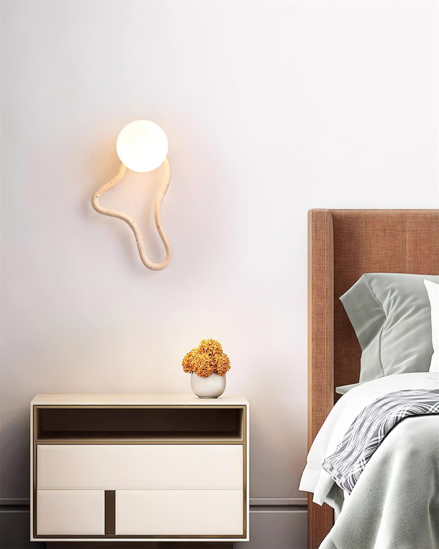 Ritta Cute Wall Lamp Travertine Wave-like - Letslighting
