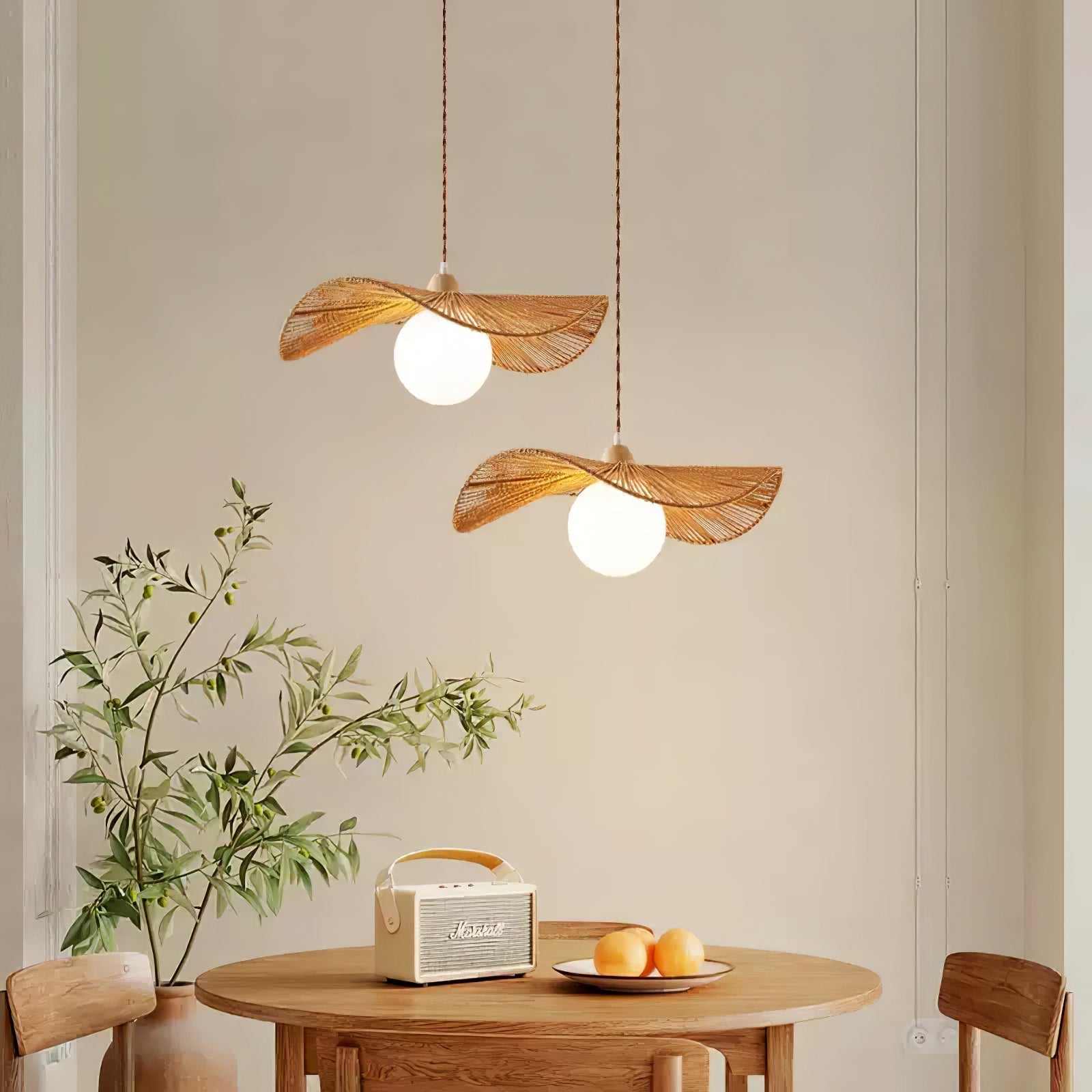 Atale Künstlerische Naturgeflochtene Pendelleuchte-Letslighting