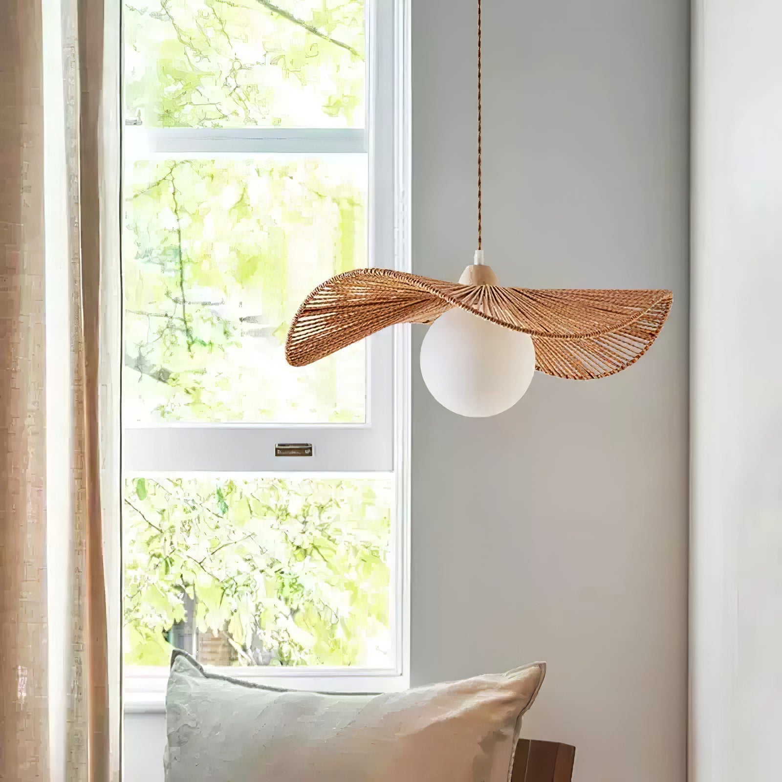 Atale Künstlerische Naturgeflochtene Pendelleuchte-Letslighting
