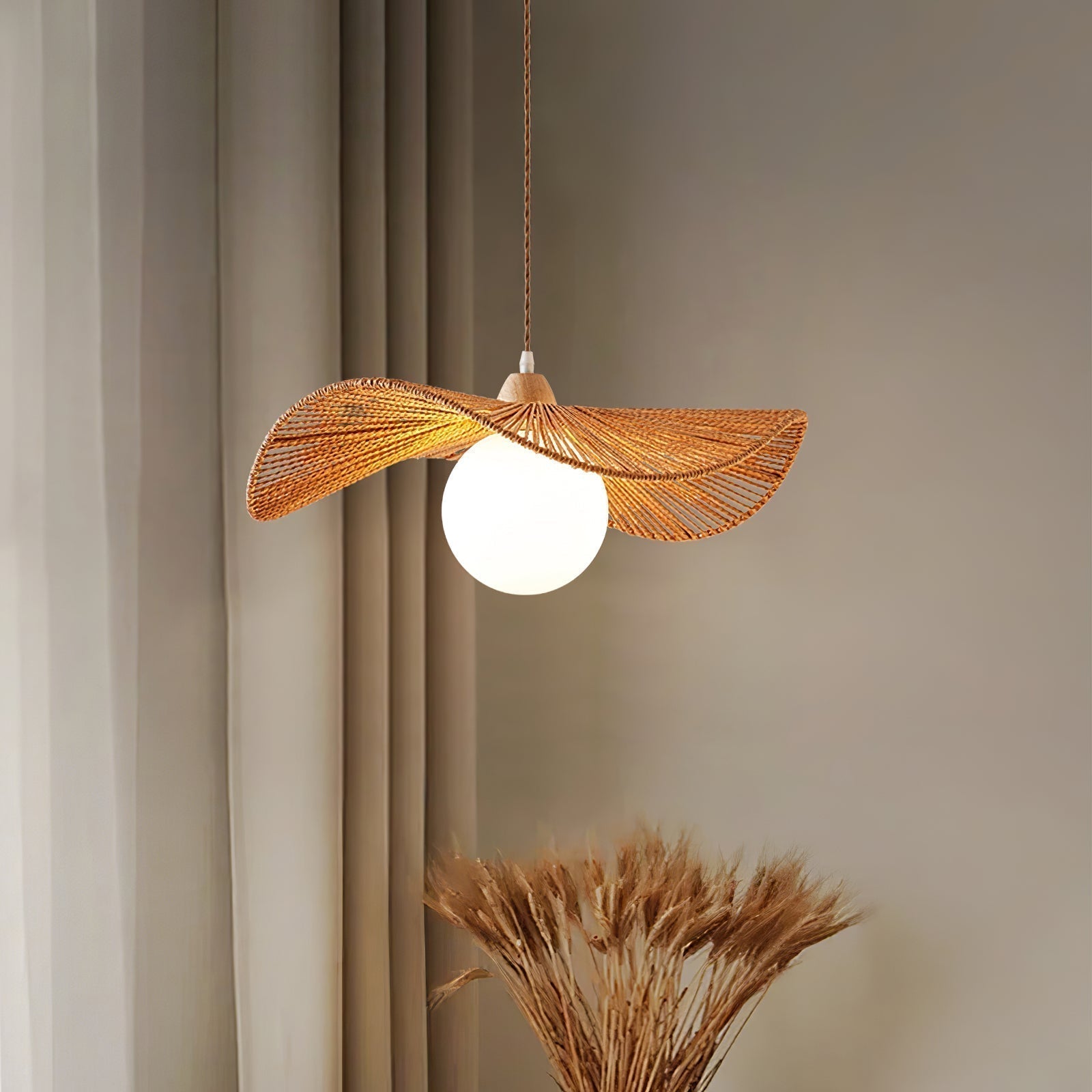 Atale Künstlerische Naturgeflochtene Pendelleuchte-Letslighting