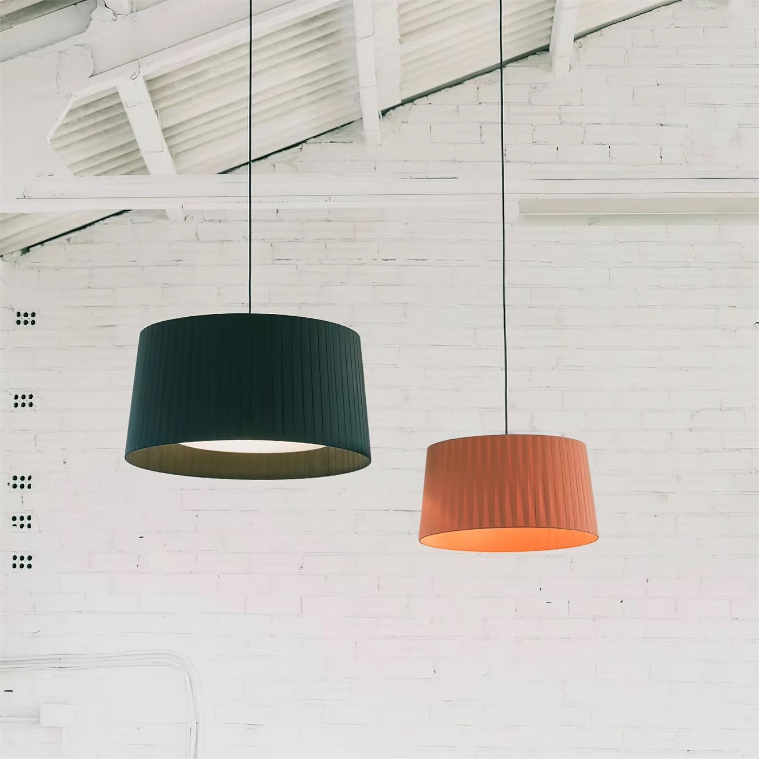 Pendelleuchte Gefalteter Stoff Trommel Minimalistisch-Letslighting
