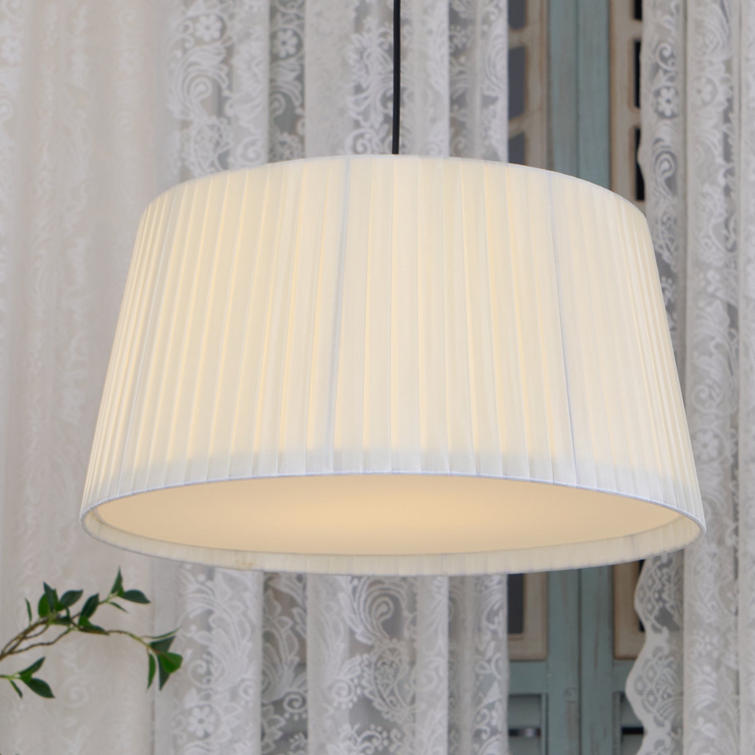 Pendelleuchte Gefalteter Stoff Trommel Minimalistisch-Letslighting