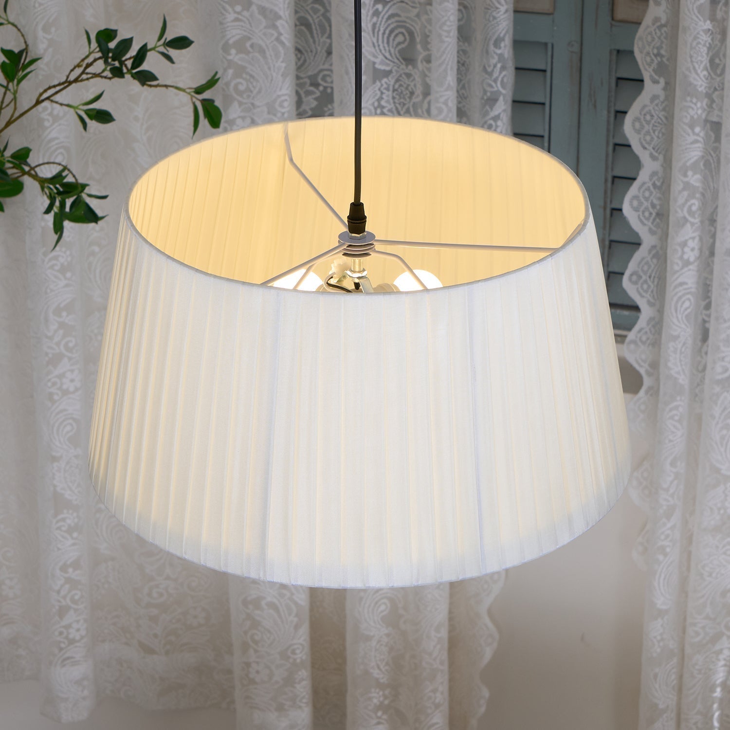 Pendelleuchte Gefalteter Stoff Trommel Minimalistisch-Letslighting