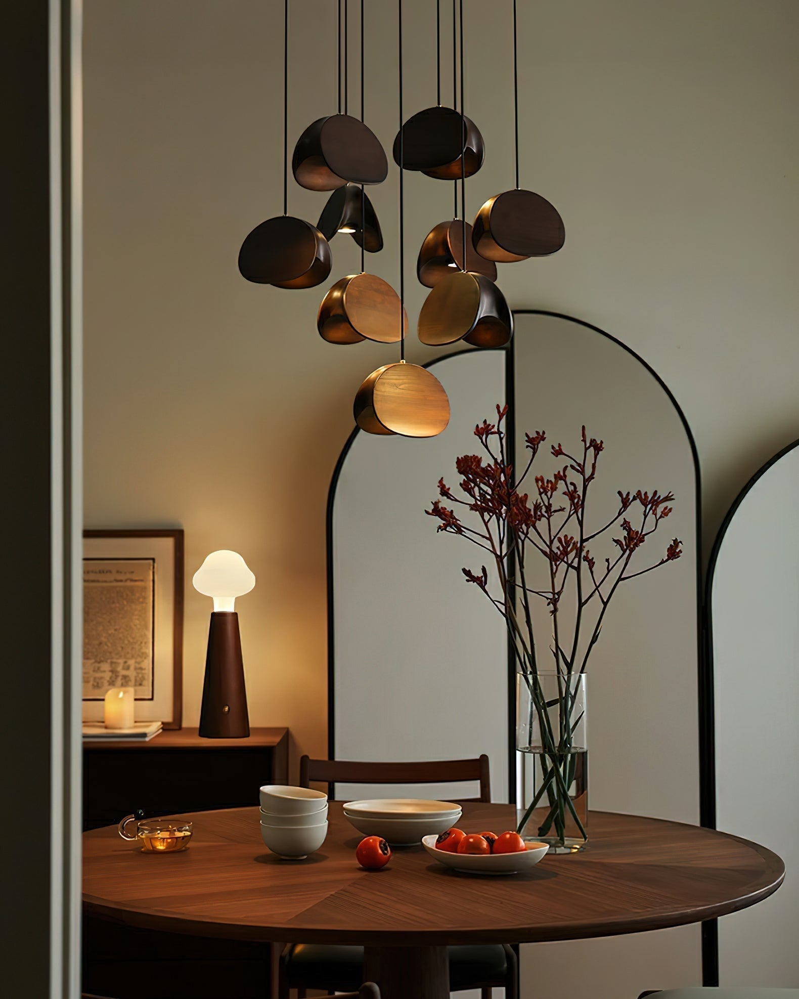 Elmiren Cluster Wood Pendant Light - Blowlighting