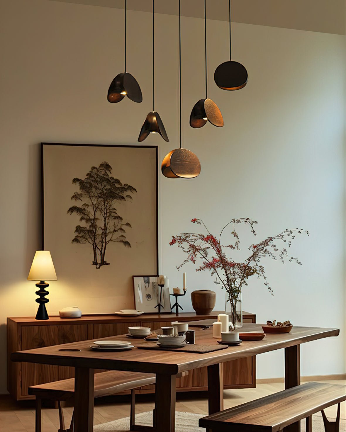 Elmiren Cluster Wood Pendant Light - Blowlighting