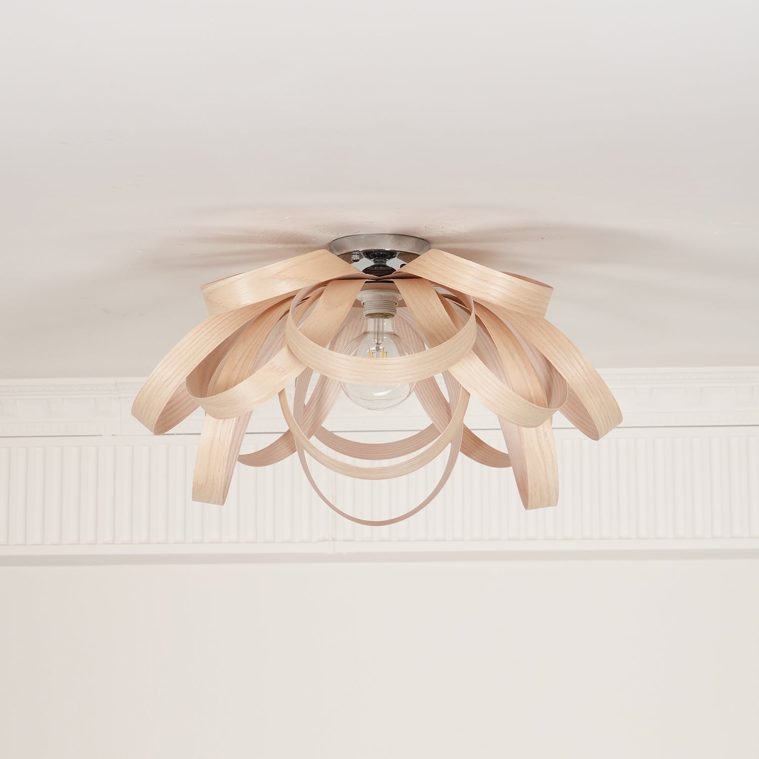 Veylo Wooden Ribbon Ceiling Lamp - Letslighting