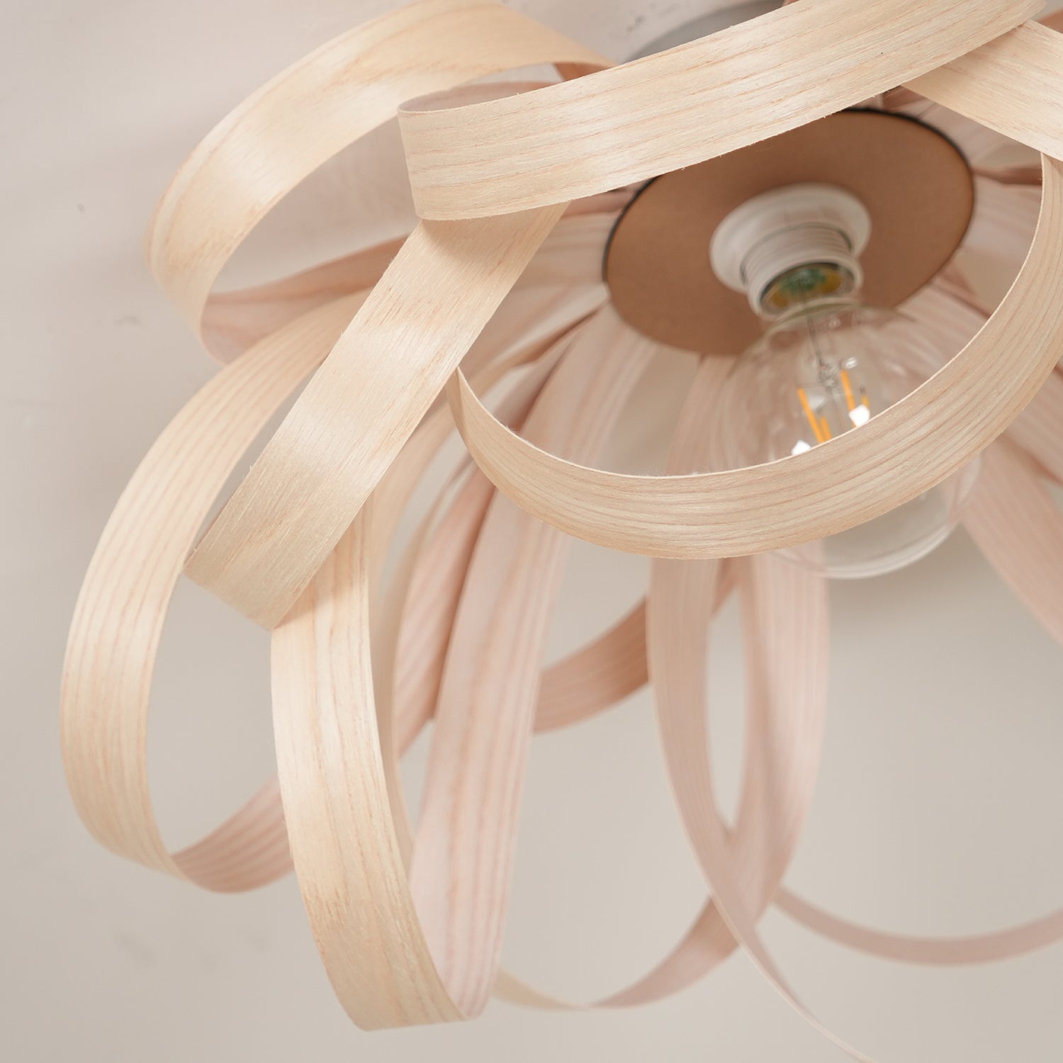 Veylo Wooden Ribbon Ceiling Lamp - Letslighting