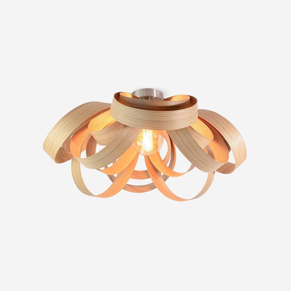 Veylo Wooden Ribbon Ceiling Lamp - Letslighting