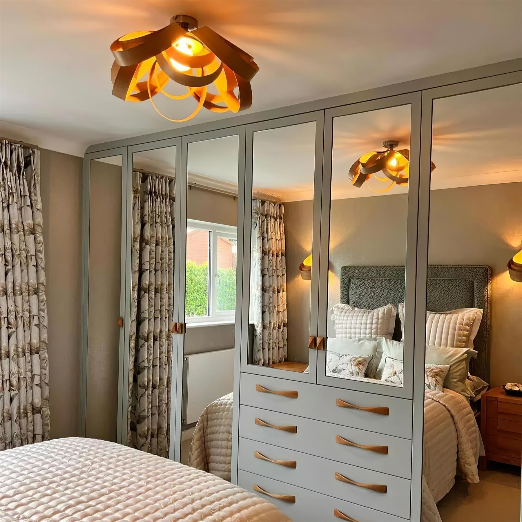 Veylo Wooden Ribbon Ceiling Lamp - Letslighting