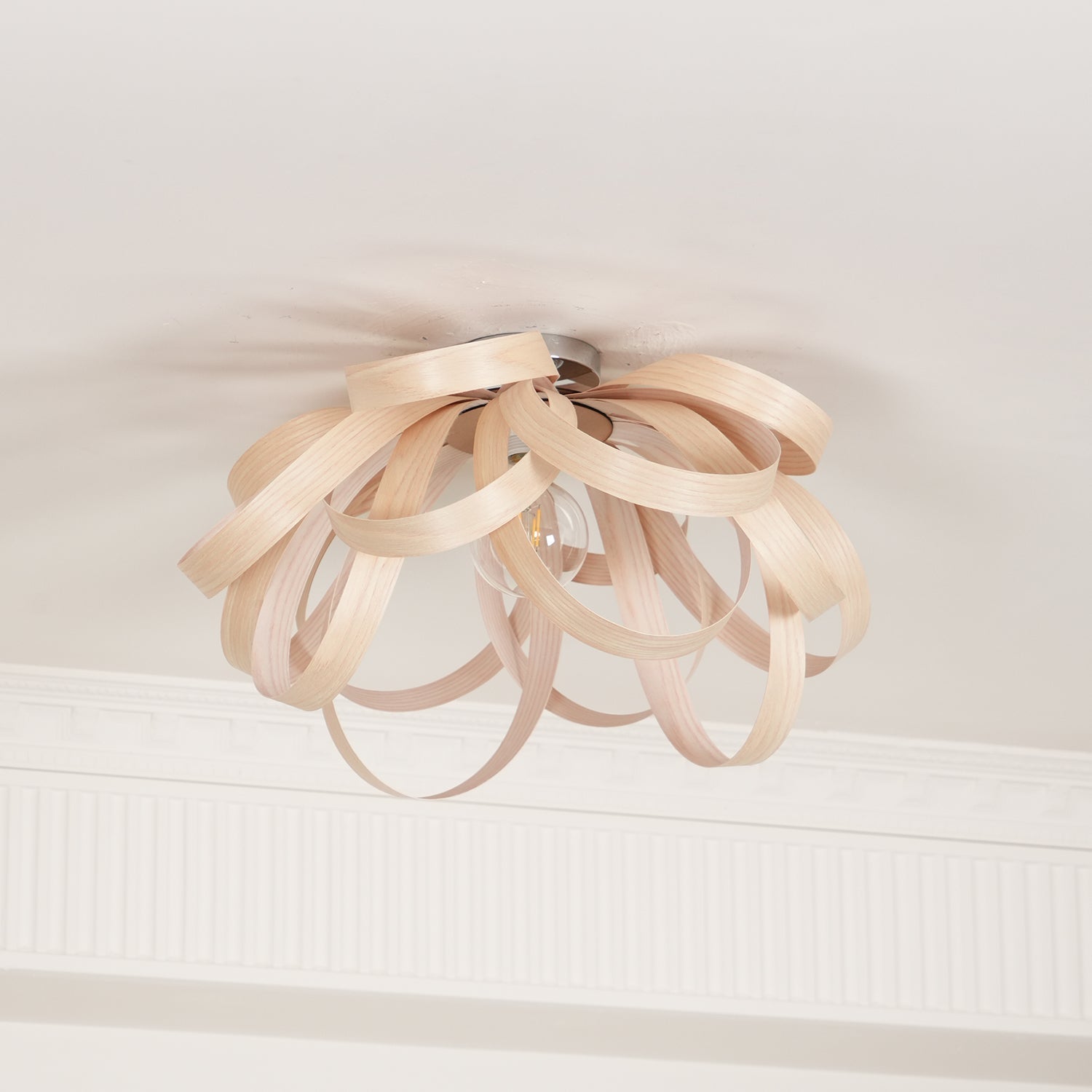 Veylo Wooden Ribbon Ceiling Lamp - Letslighting