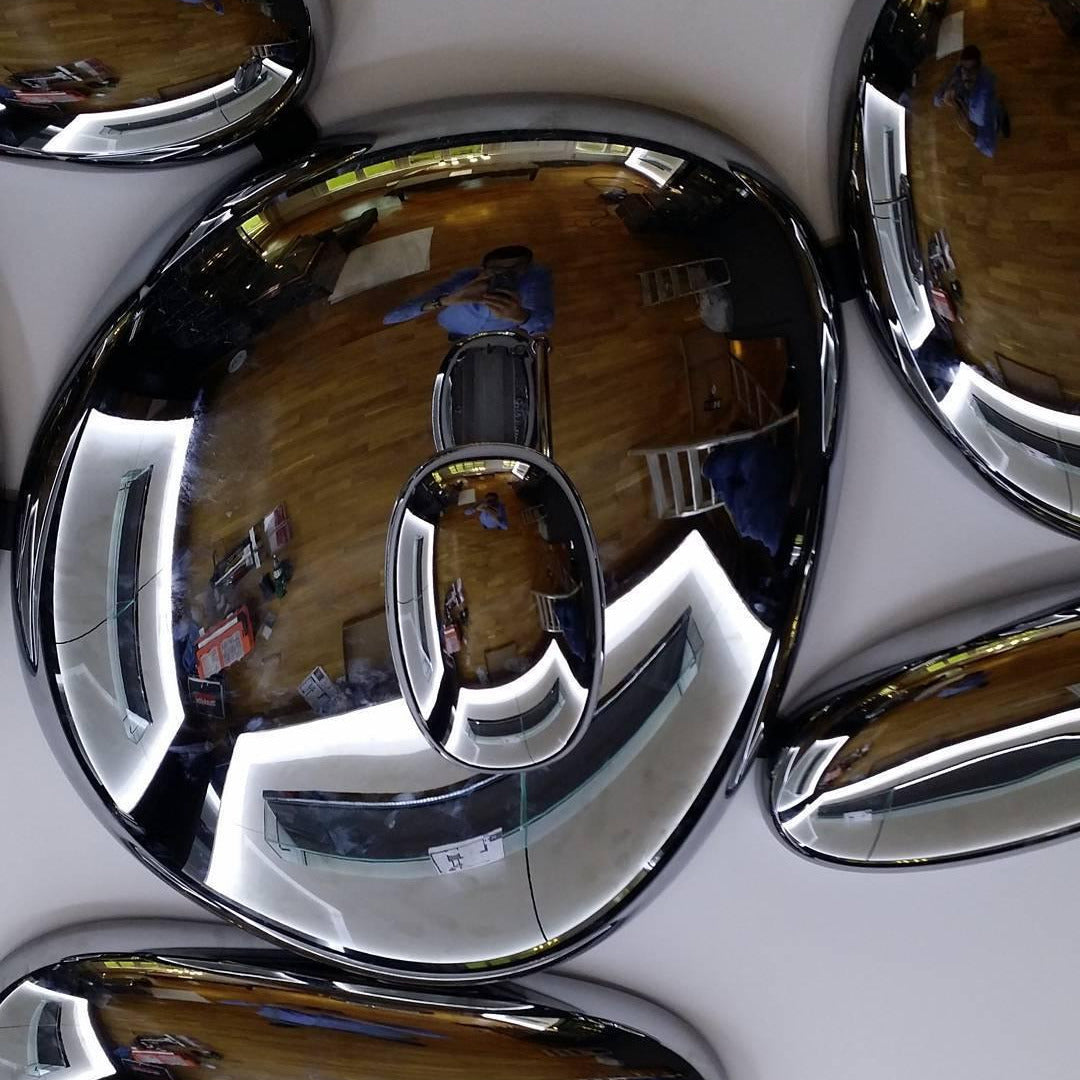 Lava Zeitgenössische Skydro-Deckenleuchte in Rauchgrau