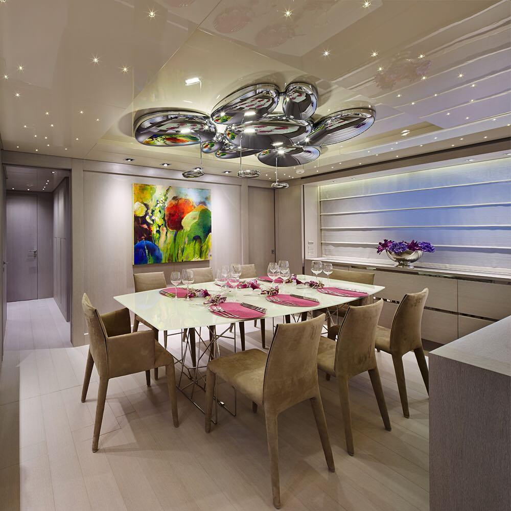 Lava Zeitgenössische Skydro-Deckenleuchte in Rauchgrau