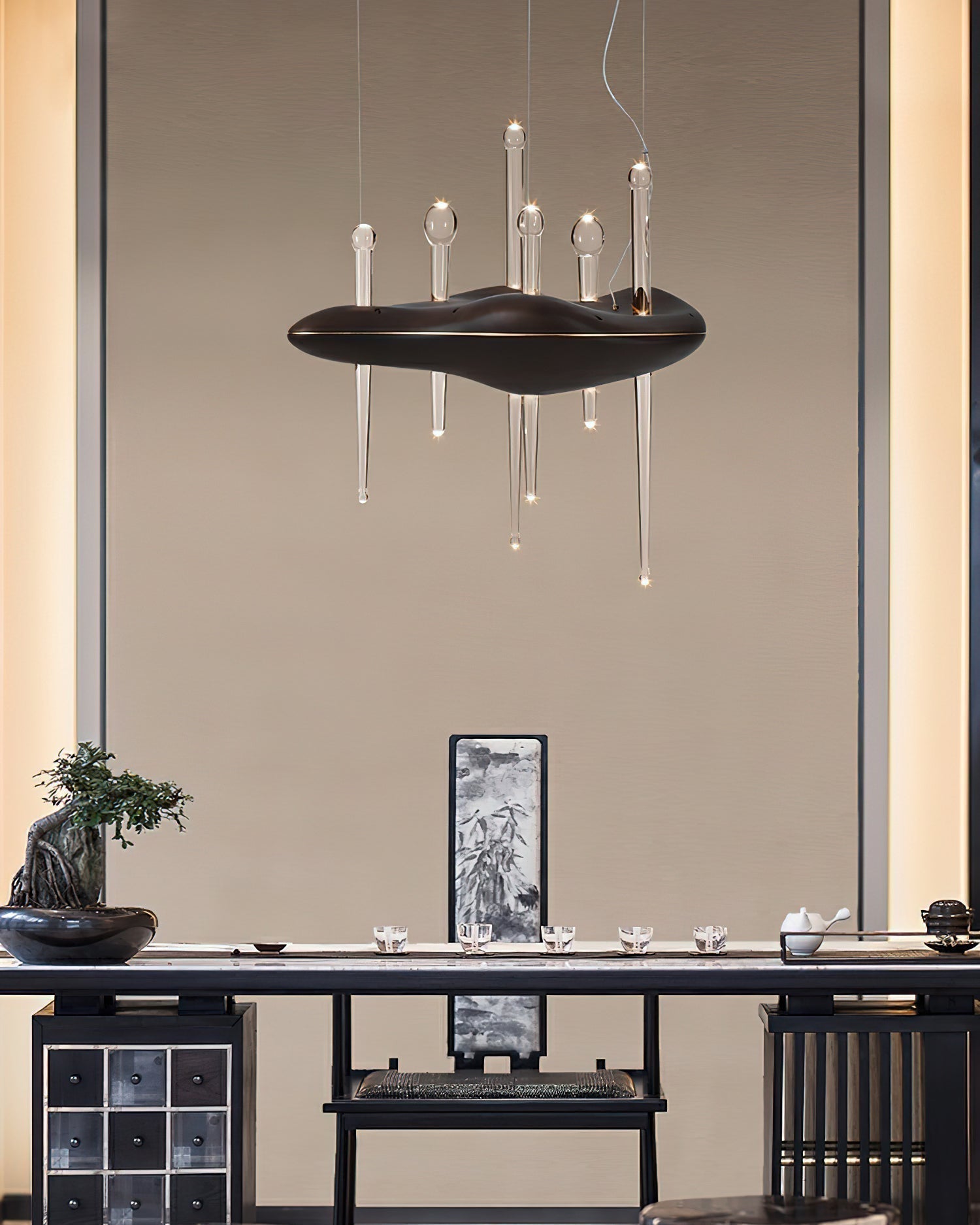 Umare Wunderliche Pendelleuchte aus Eichenglas-Letslighting
