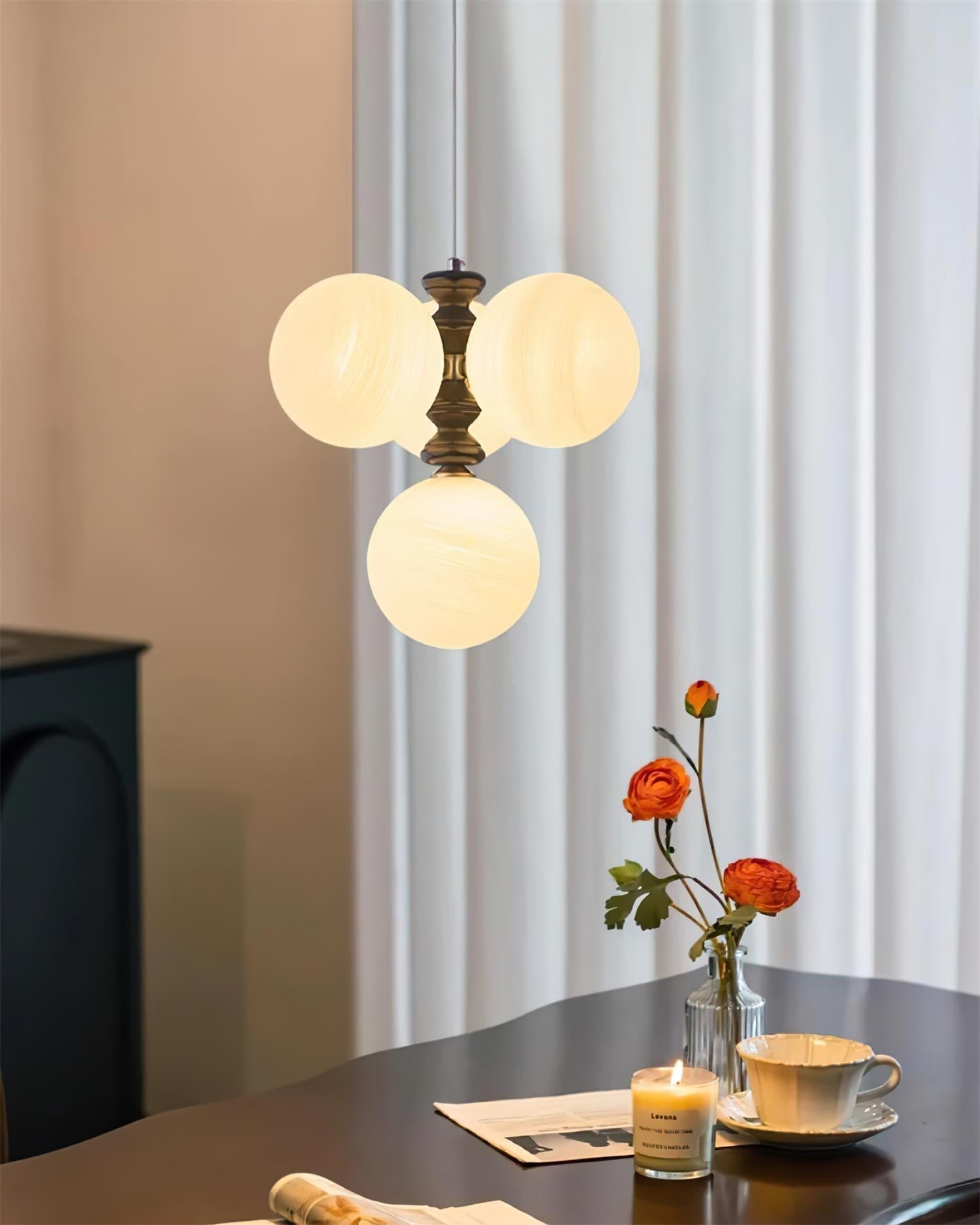 Veyra Chandelier Imitation Alabaster - Letslighting