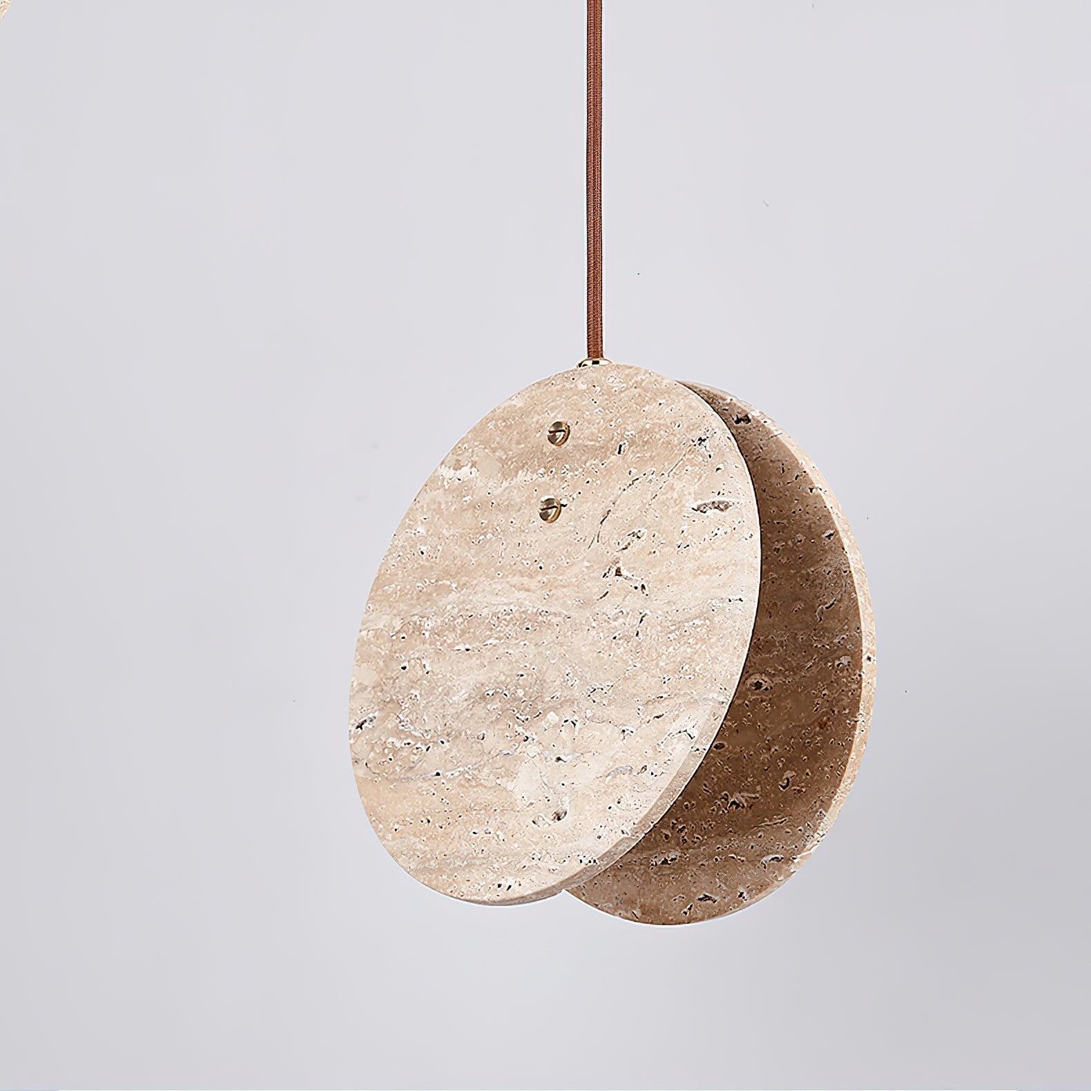 Lunarae Crescent Travertine Pendant Light - Neutralighting