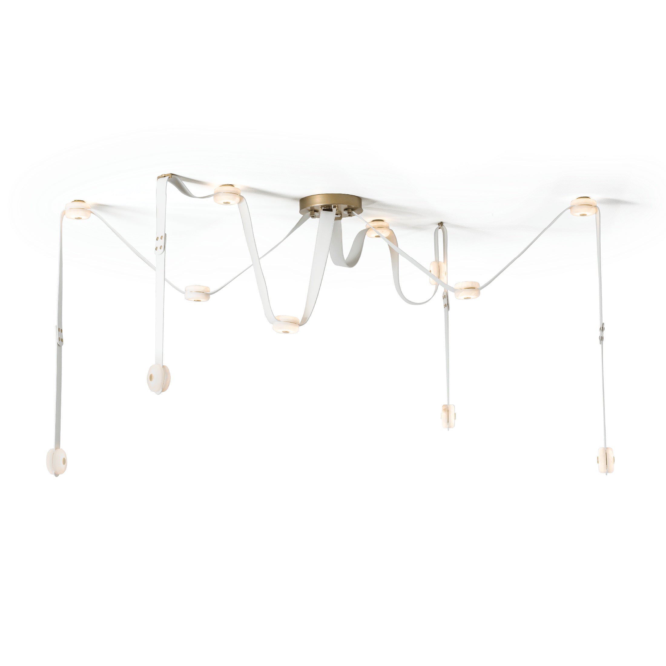 Elraearis Modern Minimalist LED Leather Alabaster Chandelier - Letslighting