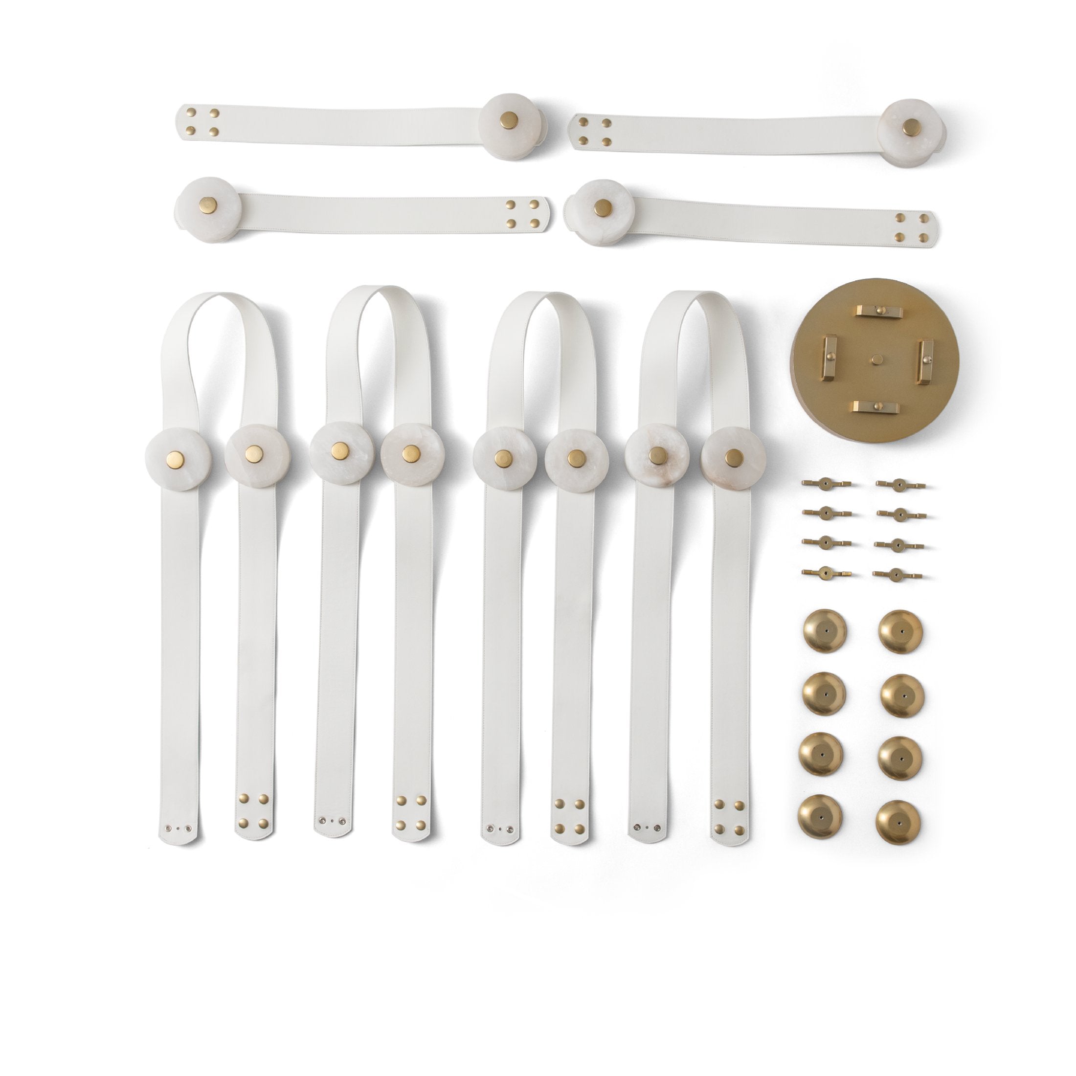 Elraearis Modern Minimalist LED Leather Alabaster Chandelier - Letslighting