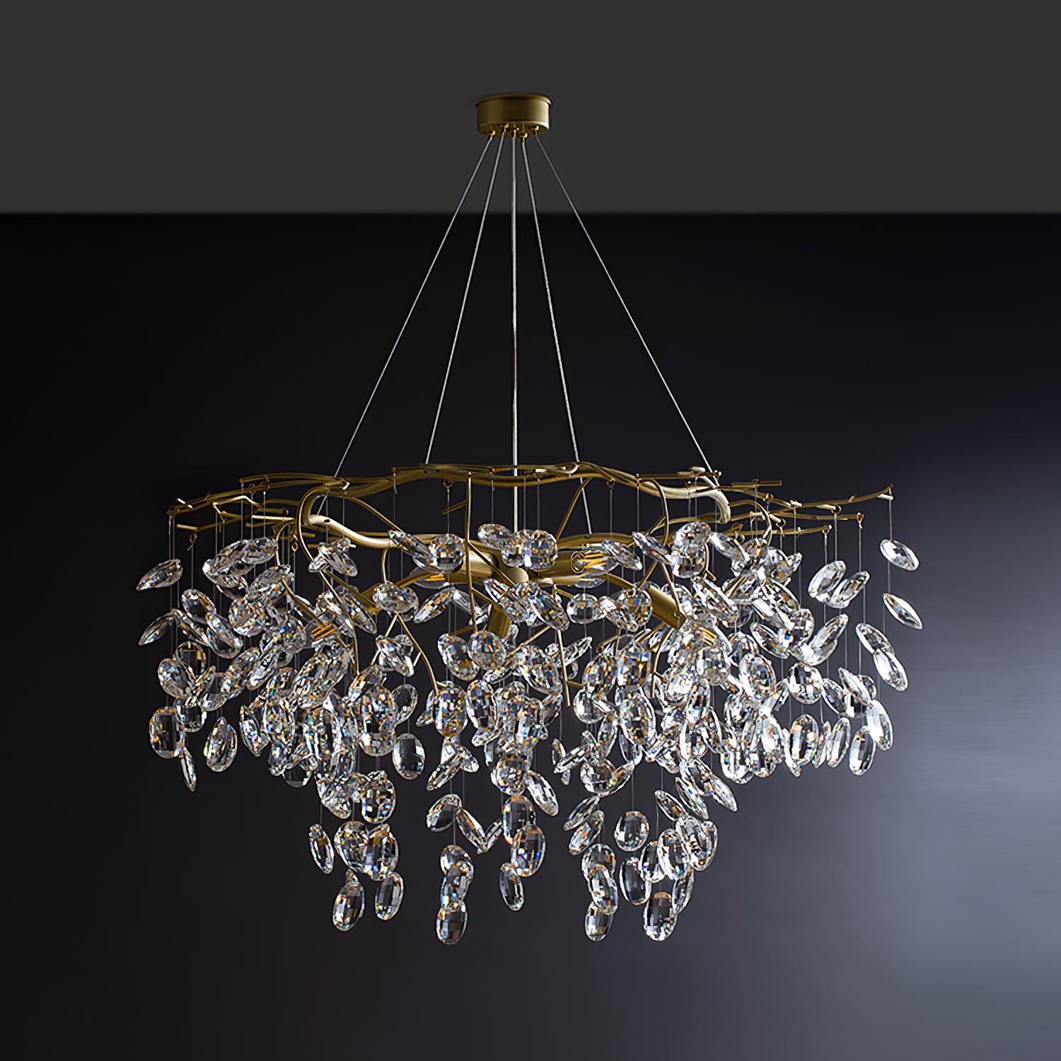 Lustra Kronleuchter Kristallzweig Gold LED-Letslighting