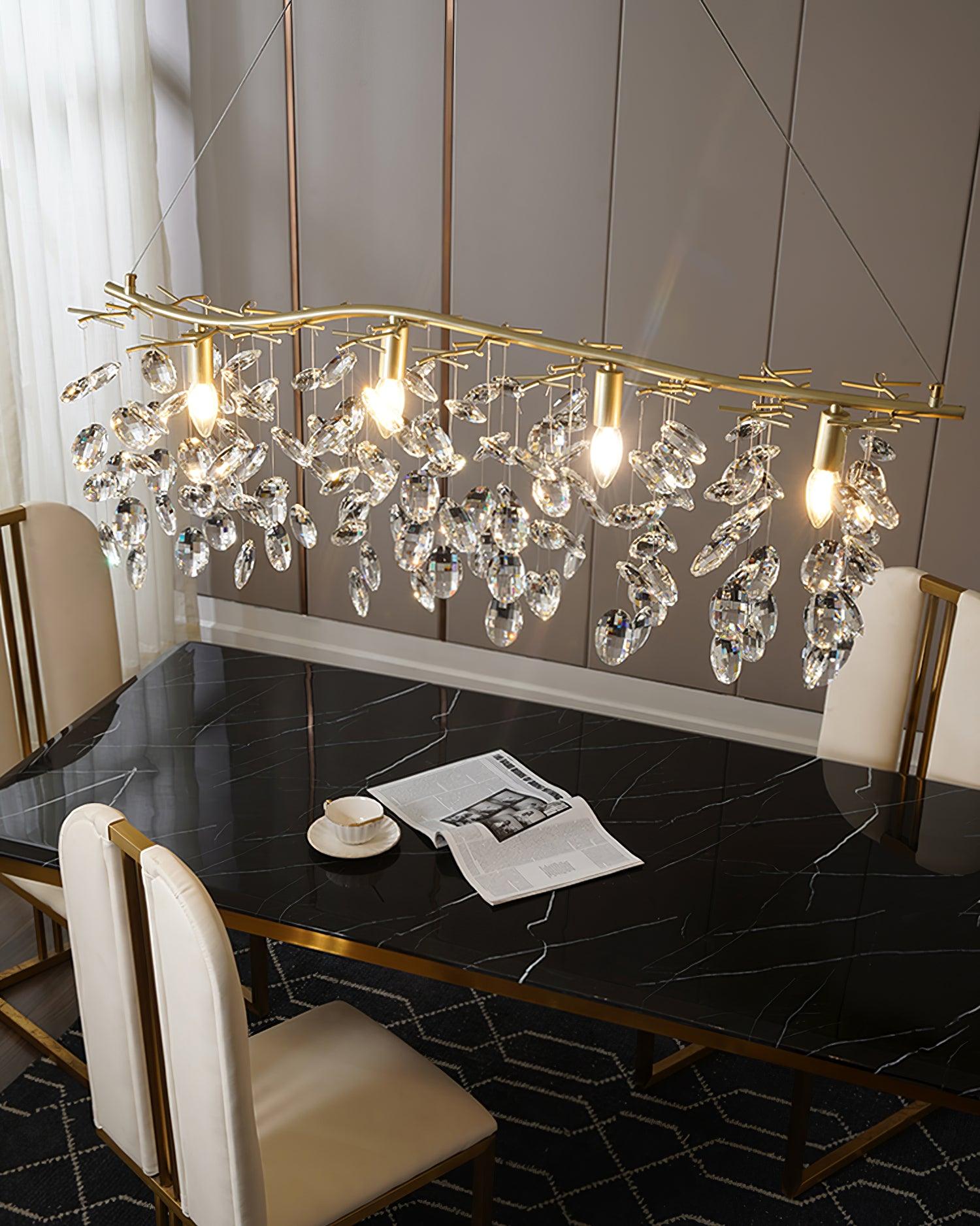 Lustra Kronleuchter Kristallzweig Gold LED-Letslighting