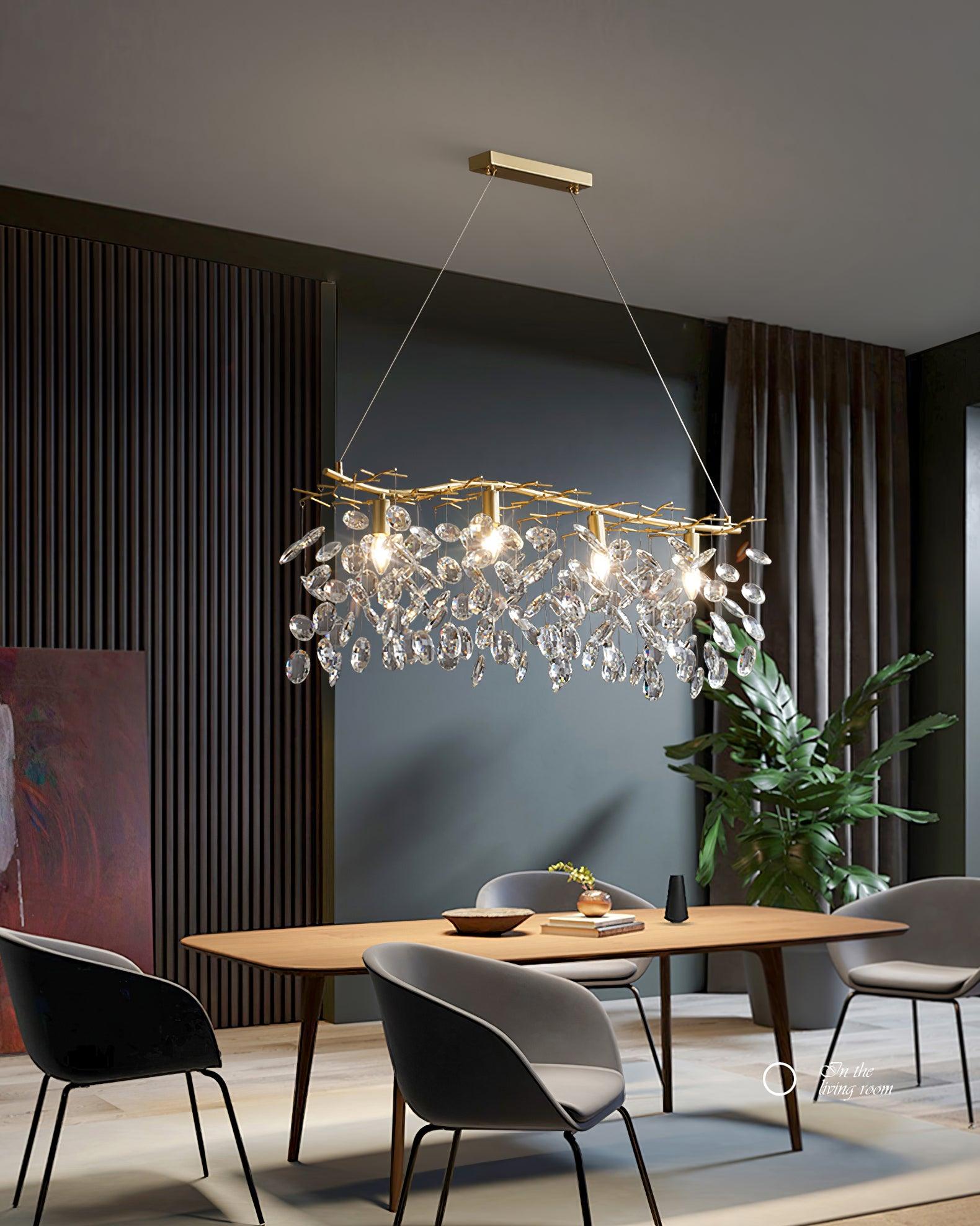 Lustra Kronleuchter Kristallzweig Gold LED-Letslighting