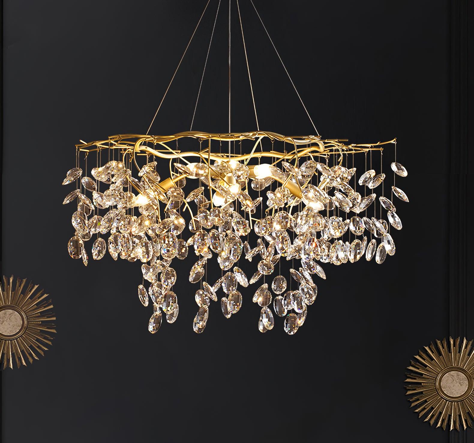 Lustra Kronleuchter Kristallzweig Gold LED-Letslighting