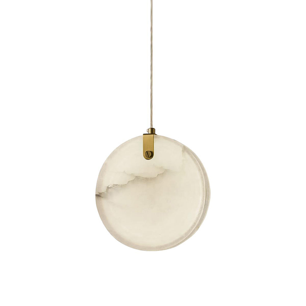 Utalionis Modern Minimalist Brass Alabaster Pendant Light - Letslighting