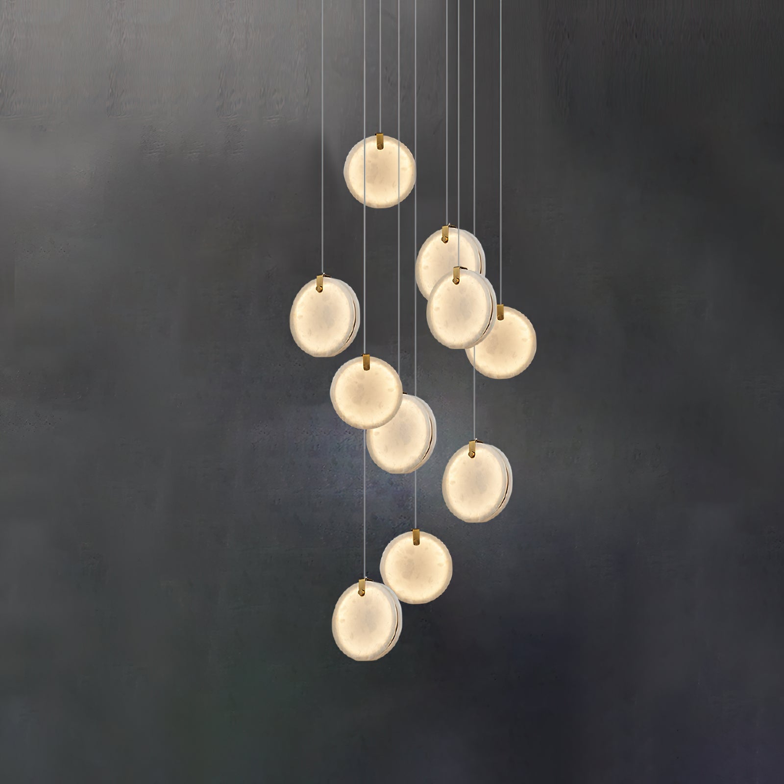 Utalionis Modern Minimalist Brass Alabaster Pendant Light - Letslighting