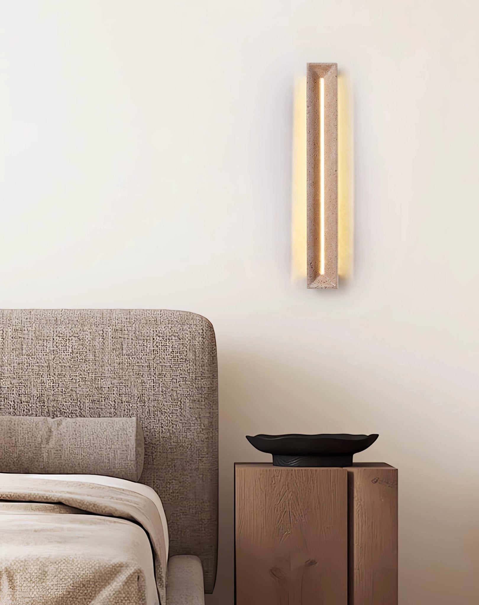 Anoren Minimalist Travertine Wall Light - Neutralighting