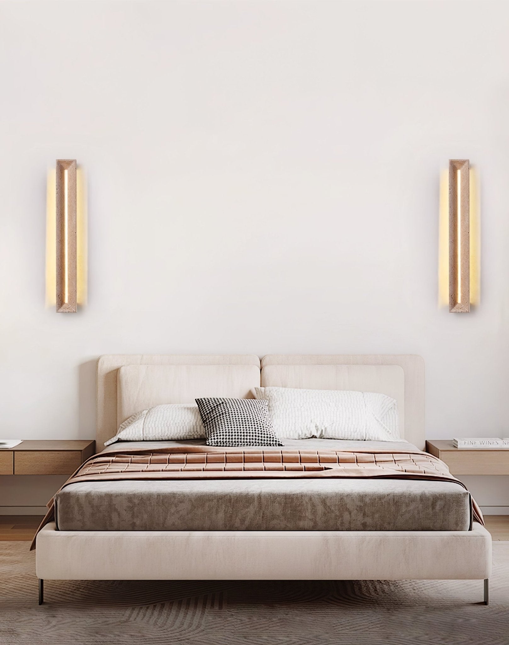 Anoren Minimalist Travertine Wall Light - Neutralighting