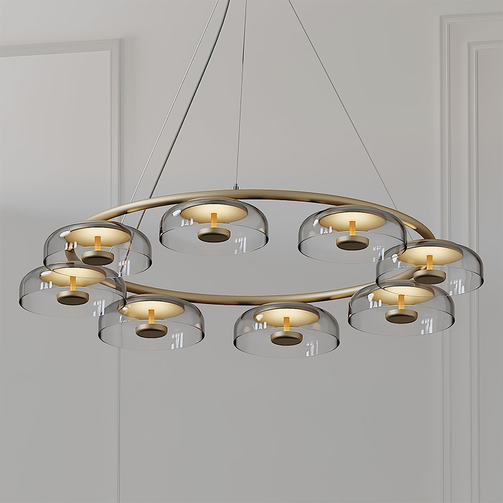 Aethera Circular Glass Chandelier - Blowlighting