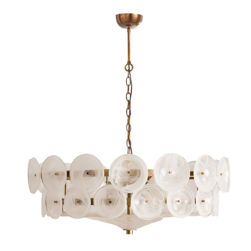 Aurora Chandelier Murano Glass Disc Vintage - Blowlighting