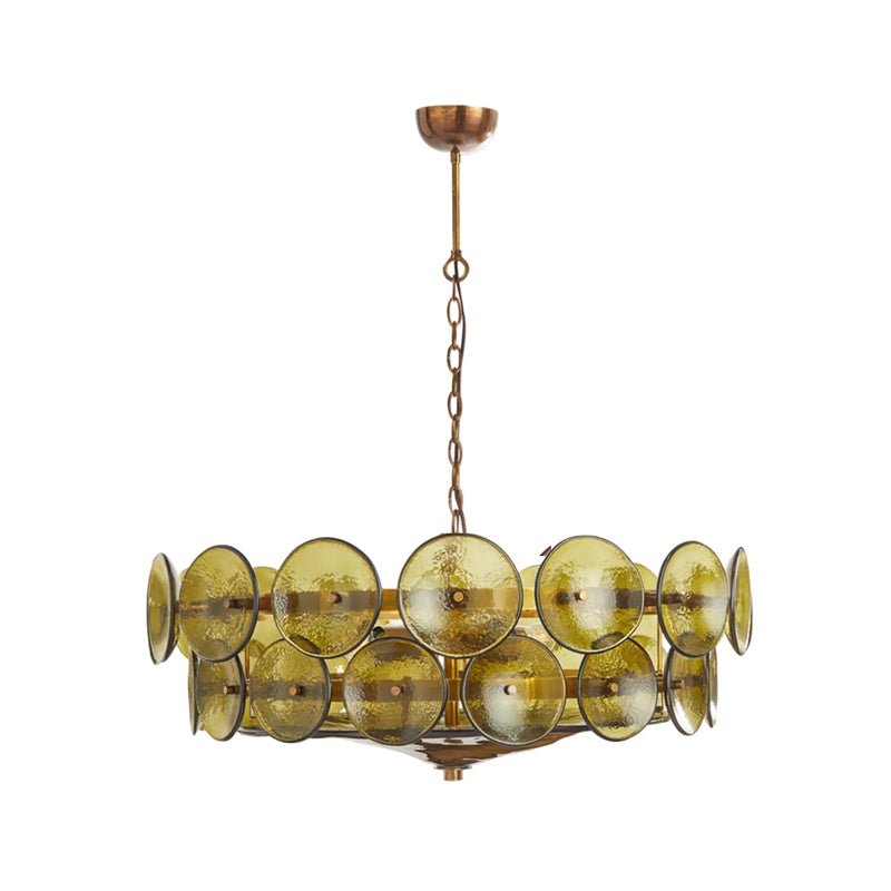 Aurora Chandelier Murano Glass Disc Vintage - Blowlighting