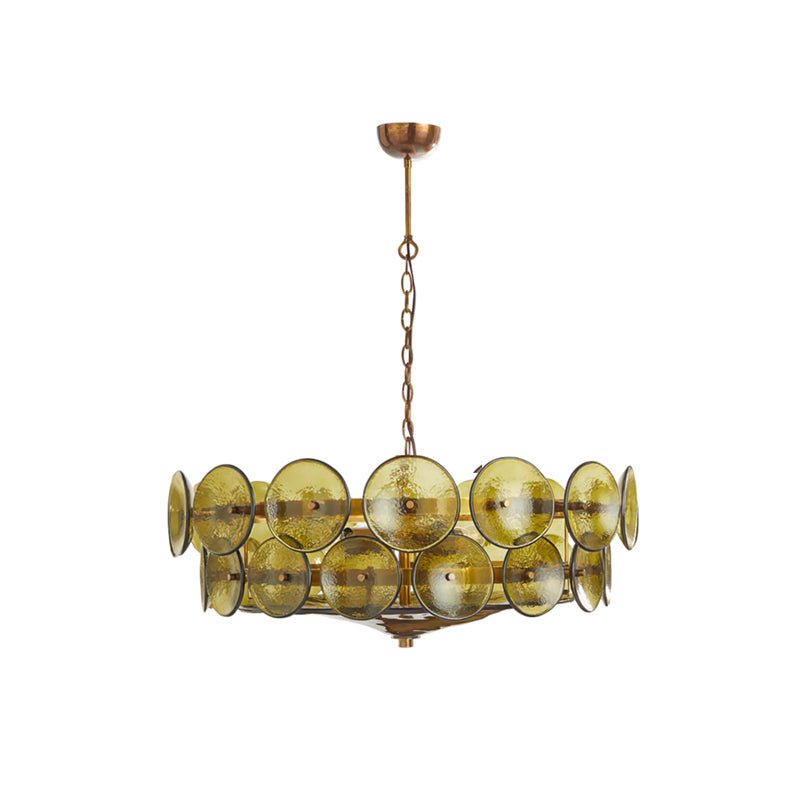 Aurora Chandelier Murano Glass Disc Vintage - Blowlighting