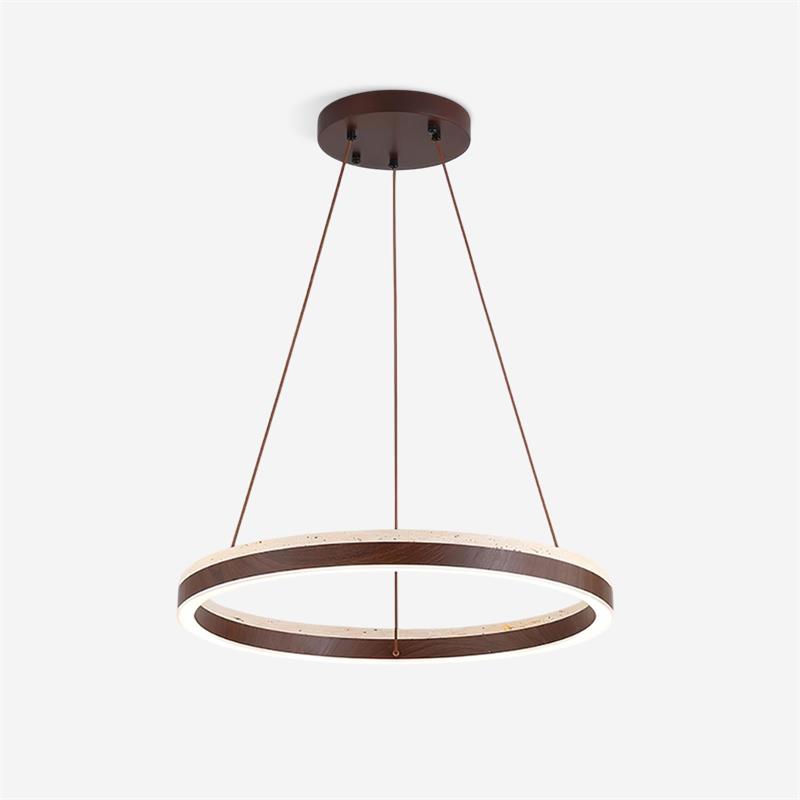 Ritta Chandelier Travertine Geometry Ring - Letslighting