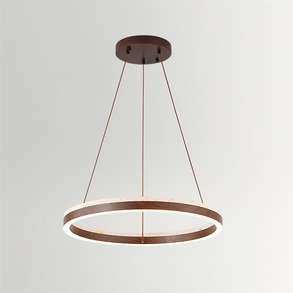 Ritta Chandelier Travertine Geometry Ring - Letslighting