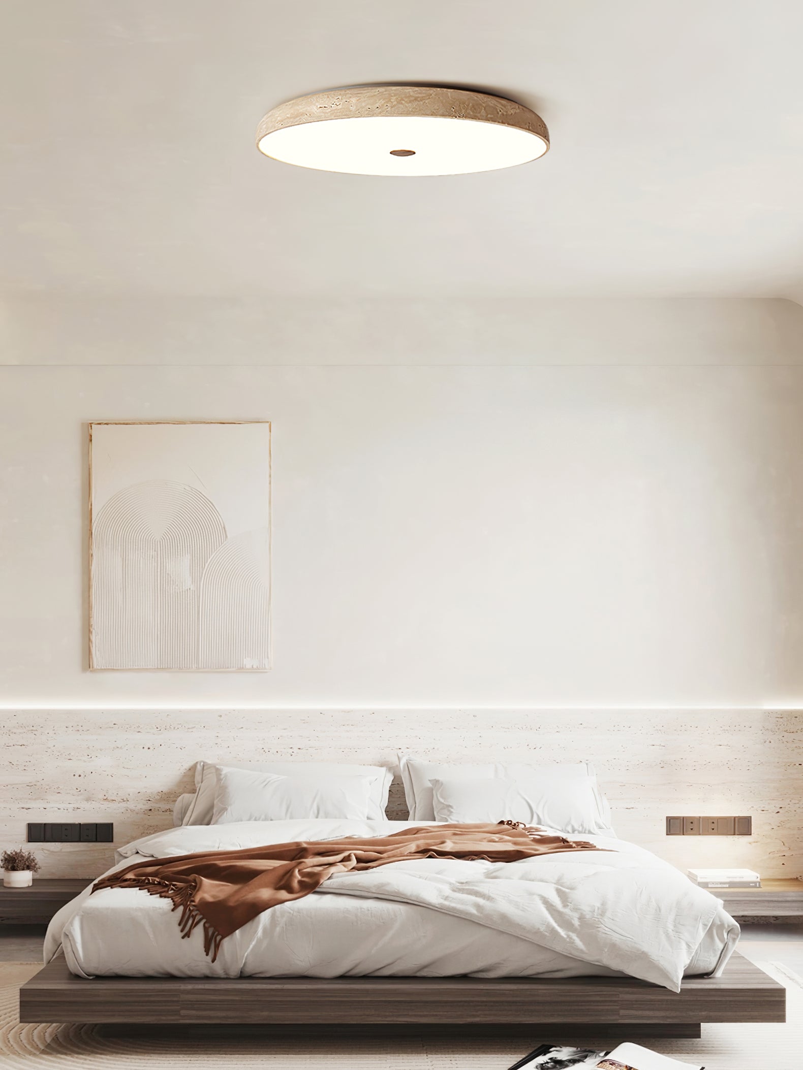 Orzoror Travertine Ceiling Light - Neutralighting