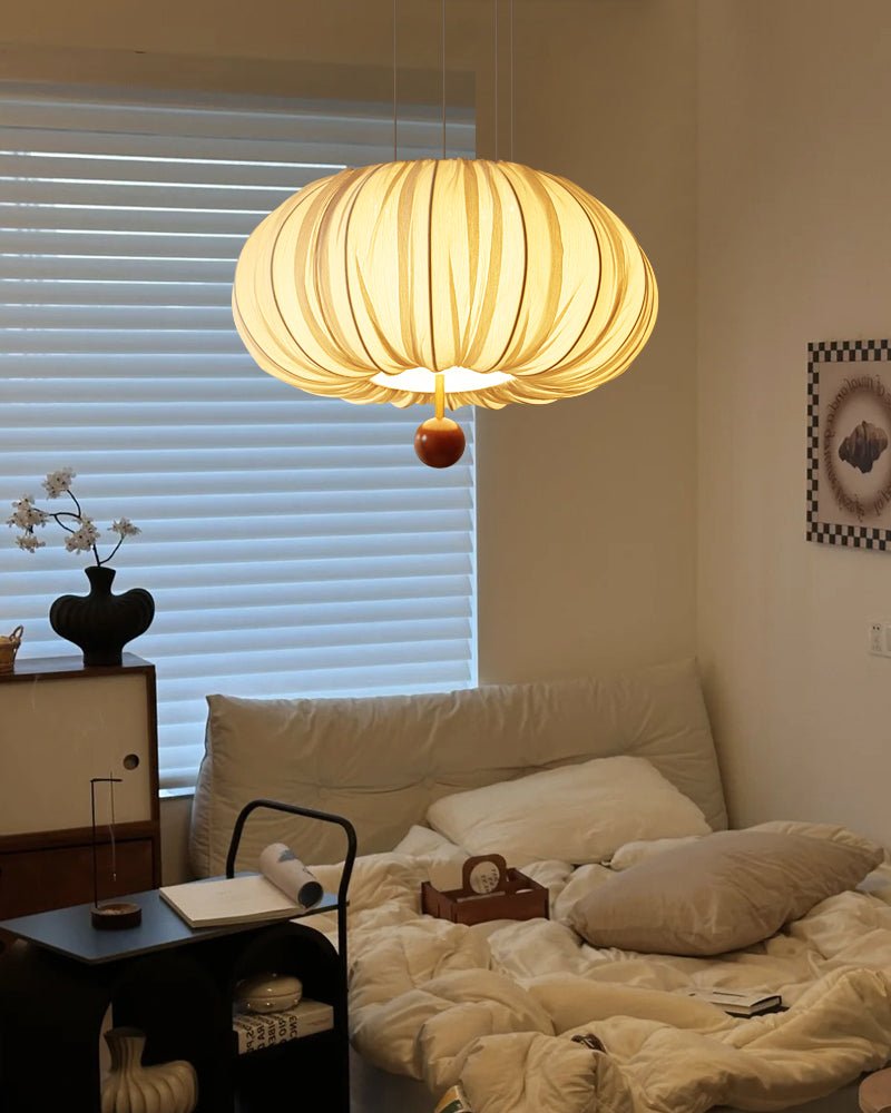 Vasilen Premium Nordische Kunst Ballon Holz Stoff Deckenleuchte-Letslighting