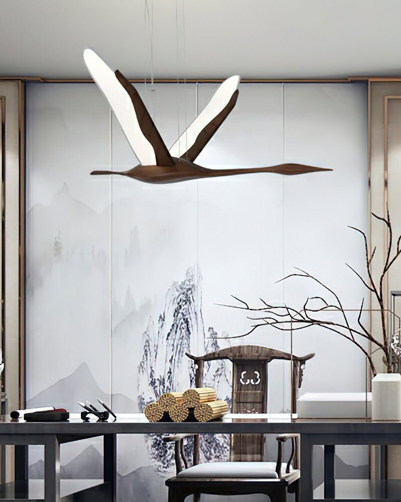 Flora Moderne Holz-Pendelleuchte-Letslighting