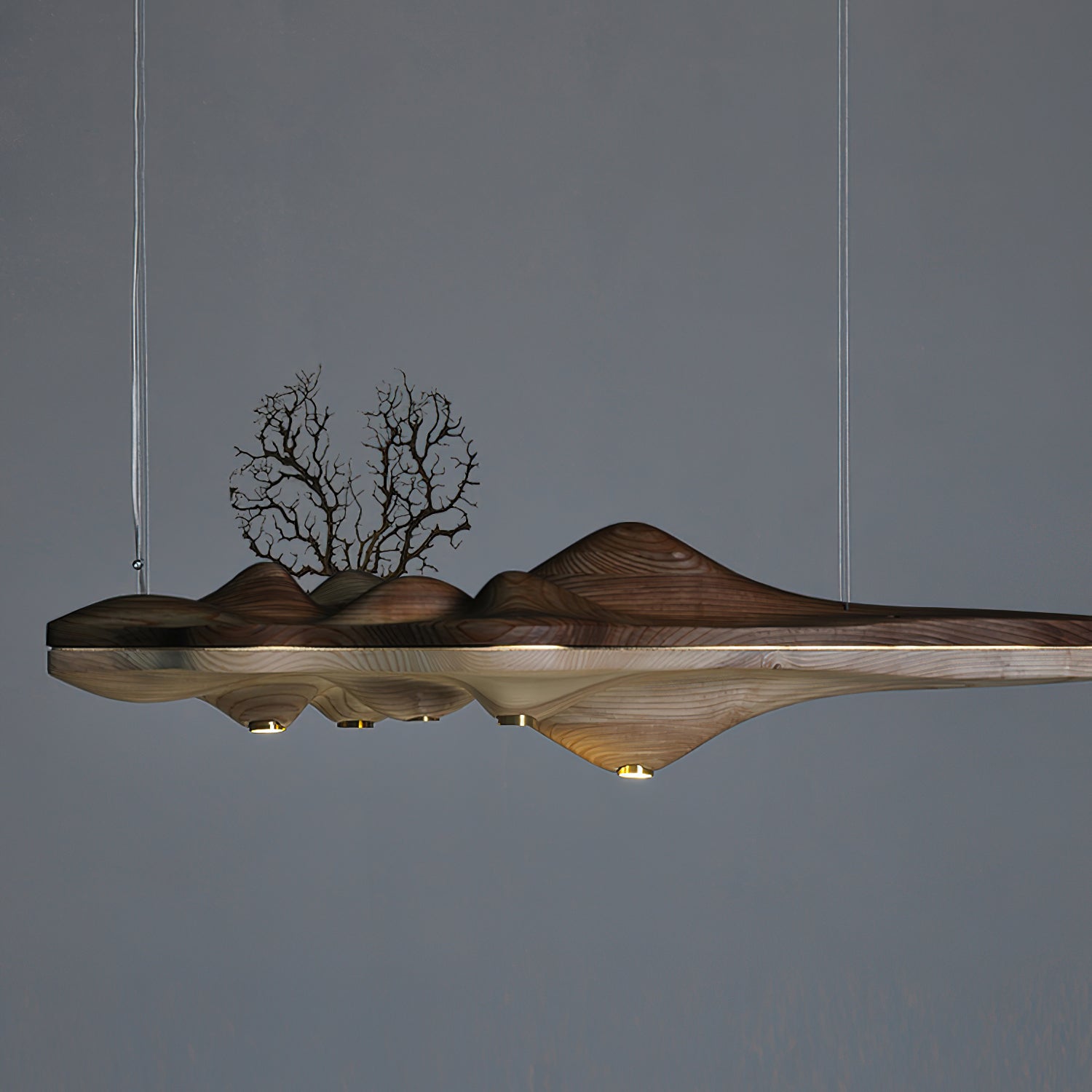 Etalyra Premium-elegante Holz-Pendelleuchte-Letslighting