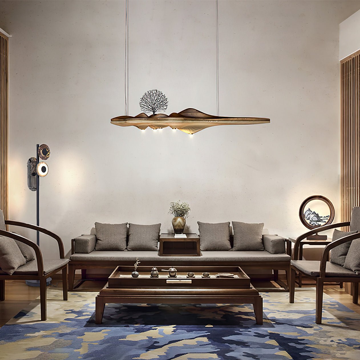 Etalyra Premium-elegante Holz-Pendelleuchte-Letslighting