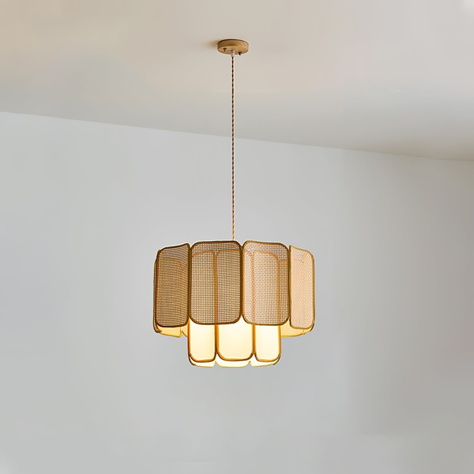 Cane Vintage Stoff Pendelleuchte Lampe-Letslighting