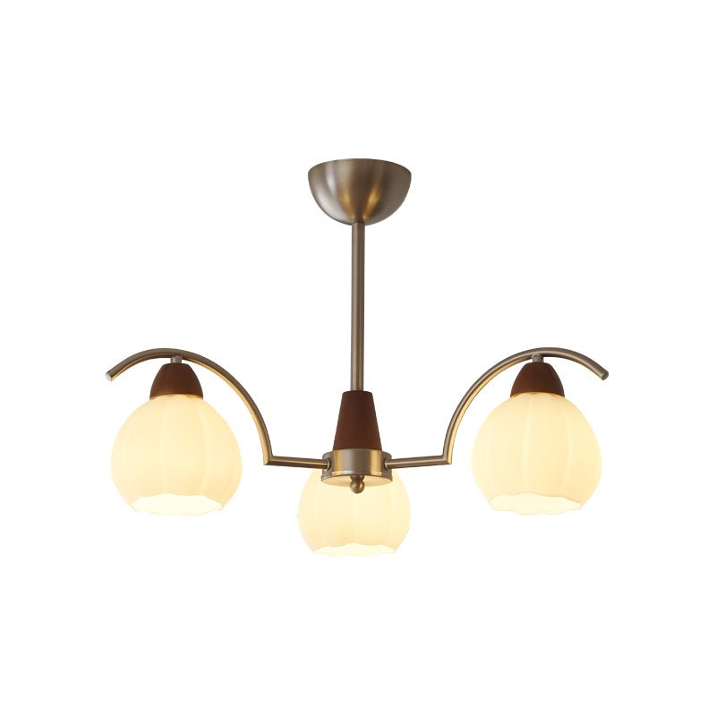 Ilaeiel Traditionelle Eleganz Blüte Holz Glas Kronleuchter-Letslighting
