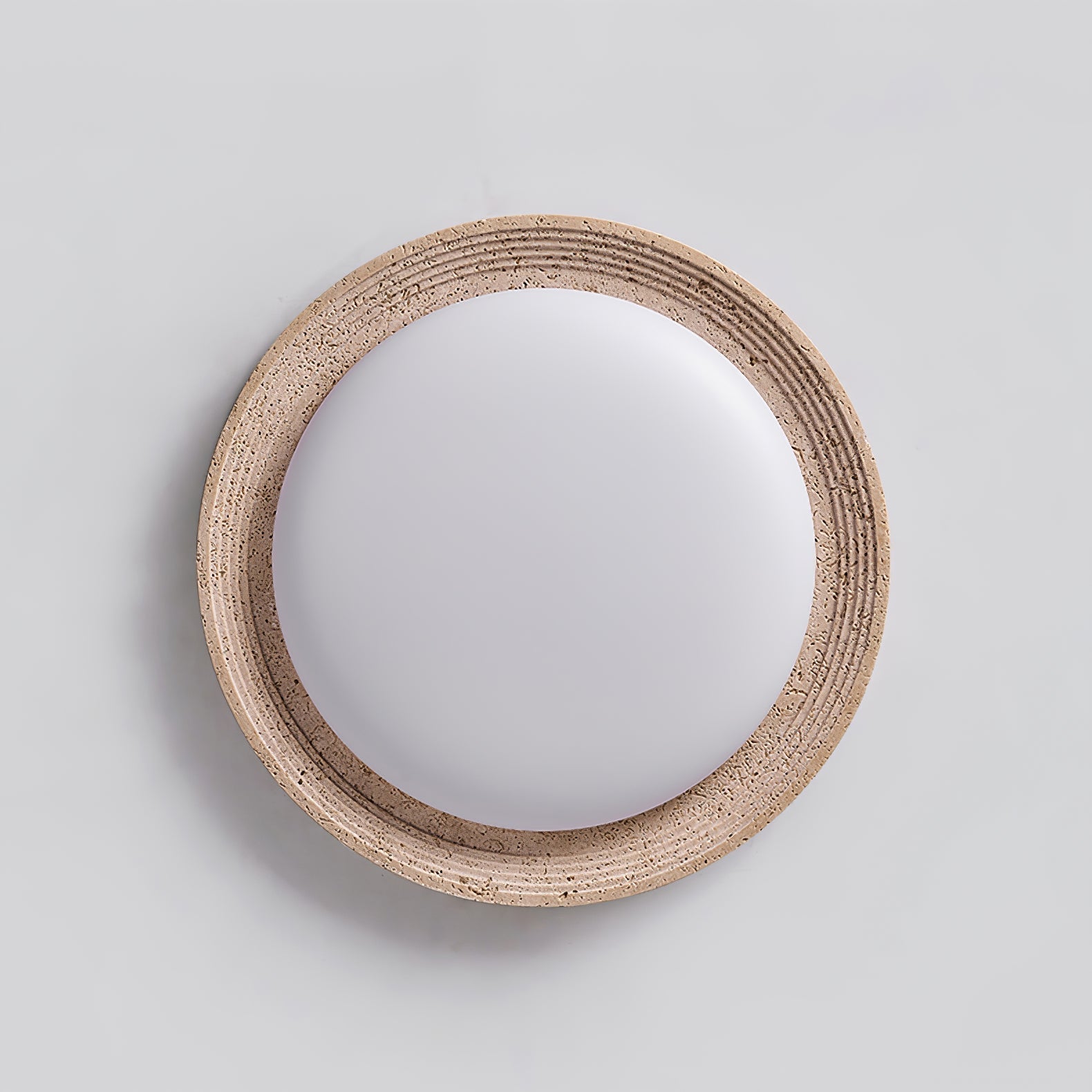 Olphaan Ringed Travertine Ceiling Light - Neutralighting