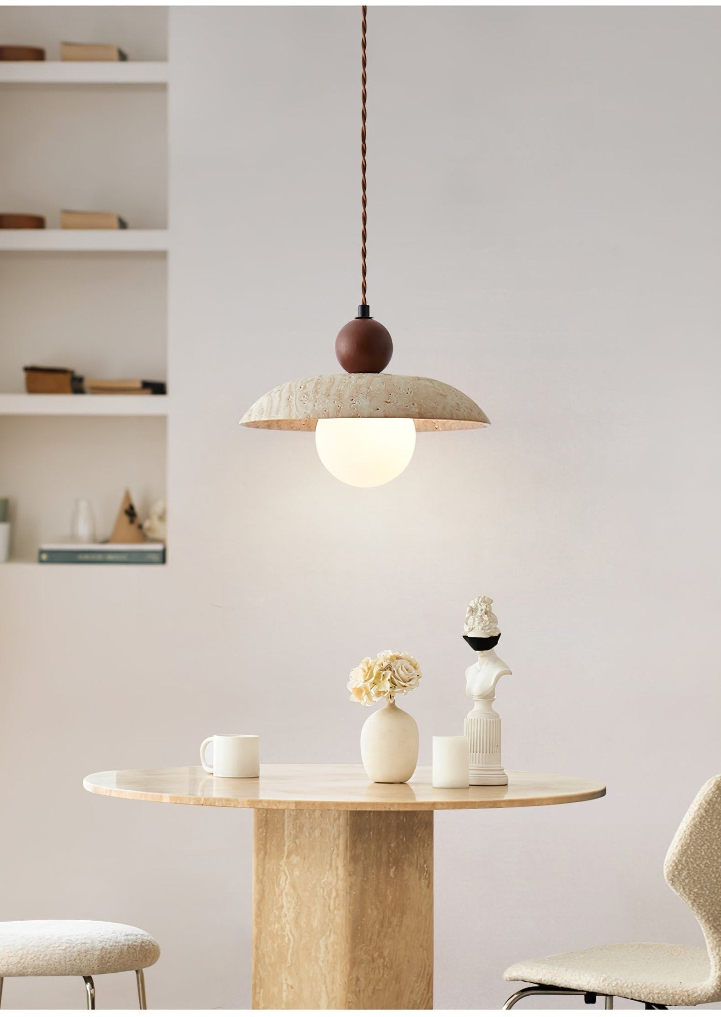 Soleil Travertine Pendant Light - Neutralighting