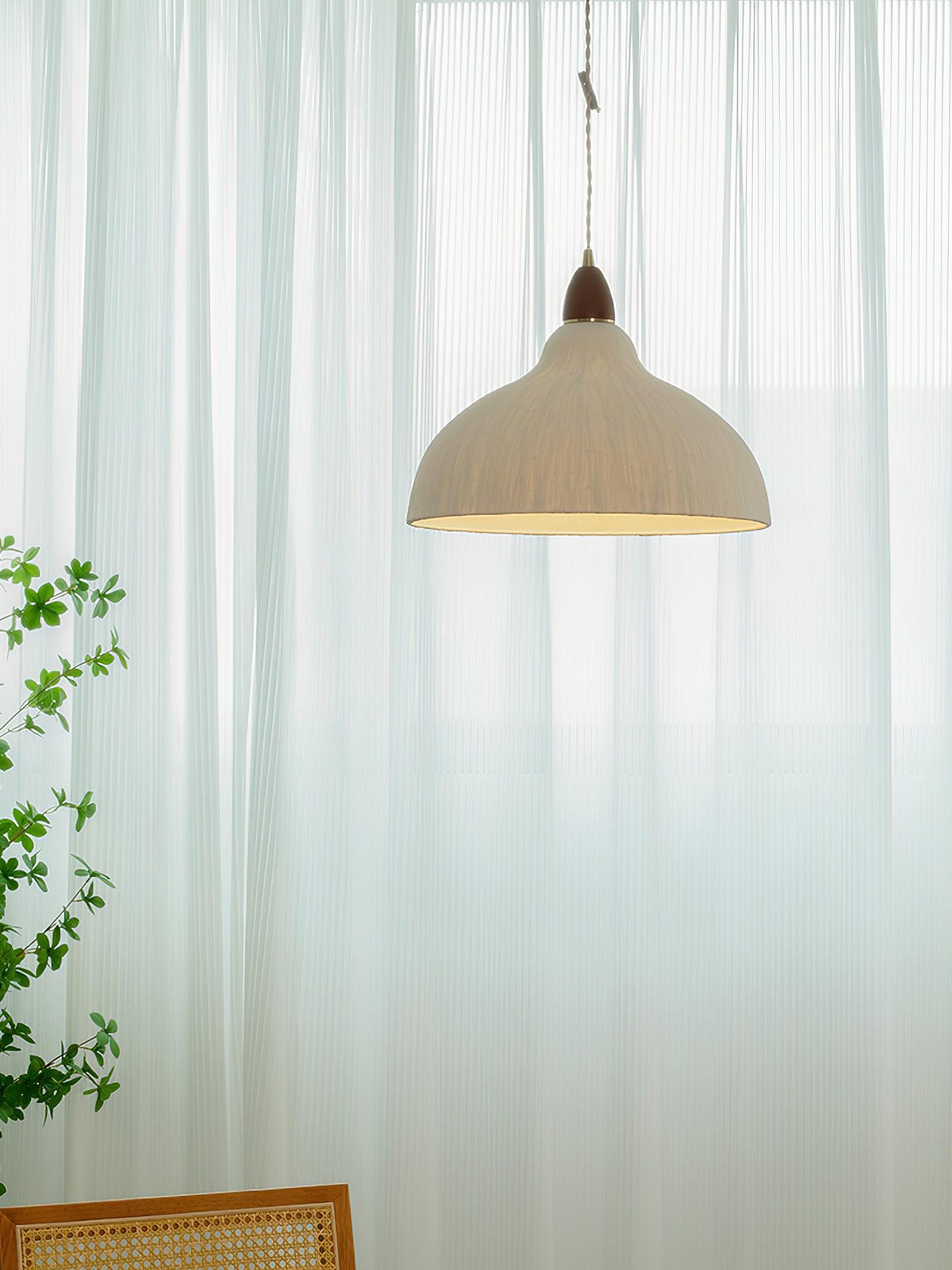 Vellara Papier Holz Pendelleuchte-Letslighting